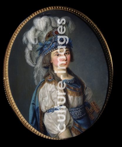 Russischer Meister, Die Schauspielerin und Sängerin Praskowja Schemtschugowa (1768-1803) als Eliane in der Oper Les Mariages samnites von A.E.M. Gré.