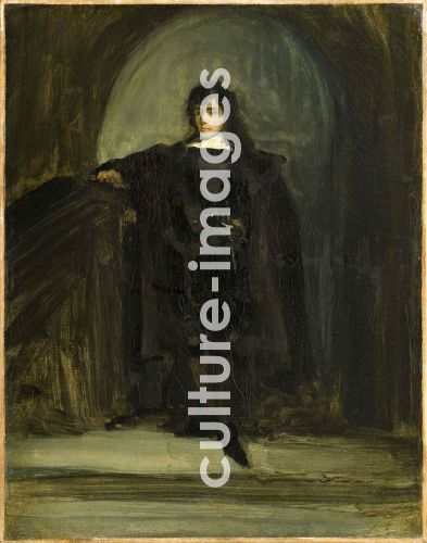 Eugène Delacroix, Delacroix, Eugène (1798-1863), Selbstbildnis als Hamlet oder Ravenswood, Öl auf Leinwand, Romantik, um 1821, Frankreich, Musée du Louvre, Paris, .