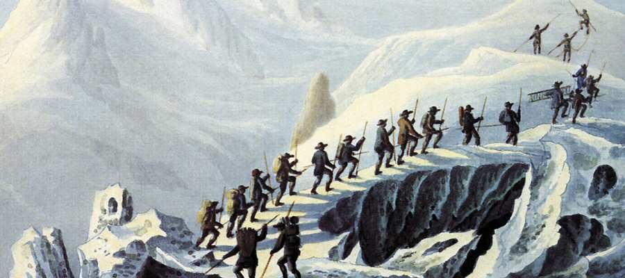Erste Expedition zum Gipfel des Mont Blanc 1787