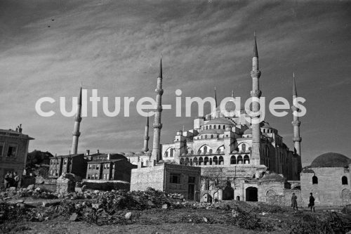 Türkei, Istanbul, Blaue Moschee, Minarett,