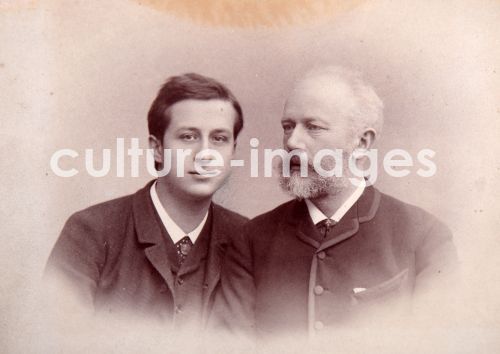 Pianist und Dirigent Alexander Siloti (1863-1945) und Komponist Pjotr Tschaikowski (1840-1893)