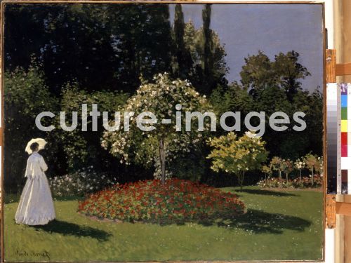 Claude Monet, Dame im Garten. Sainte-Adresse, Monet, Claude (1840-1926) Claude Monet, Dame im Garten. Sainte-Adresse, Monet, Claude (1840-1926)