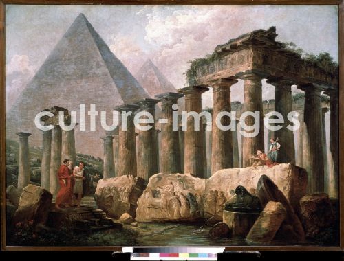 Hubert Robert, Pyramiden und Tempel