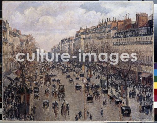 Camille Pissarro, Boulevard Montmartre in Paris Camille Pissarro, Boulevard Montmartre in Paris