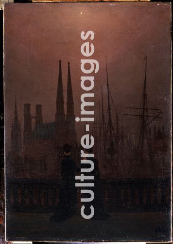 Caspar David Friedrich, Nacht im Hafen (Schwestern)