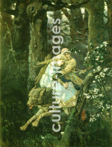 Viktor Michailowitsch Wasnezow, Iwan Zarewitsch auf dem grauen Wolf Viktor Michailowitsch Wasnezow, Iwan Zarewitsch auf dem grauen Wolf