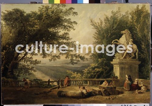 Hubert Robert, Verfallene Terrasse in einem Park, Robert, Hubert (1733-1808)