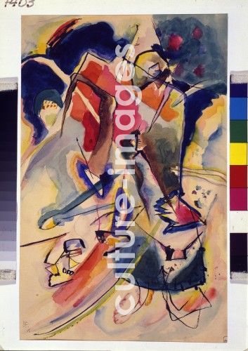 Wassily Wassiljewitsch Kandinsky, Komposition mit einer Frauenfigur Wassily Wassiljewitsch Kandinsky, Komposition mit einer Frauenfigur