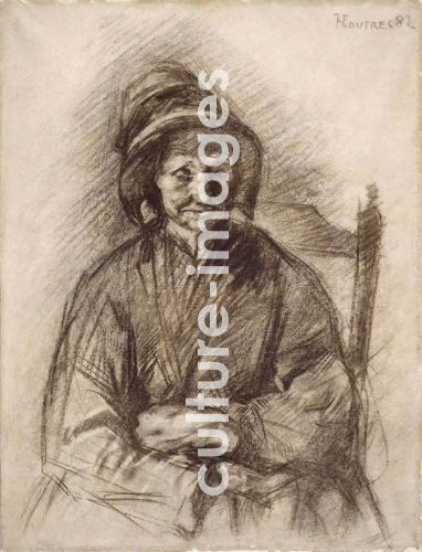 Old Woman in Bonnet and Shawl, Seated
