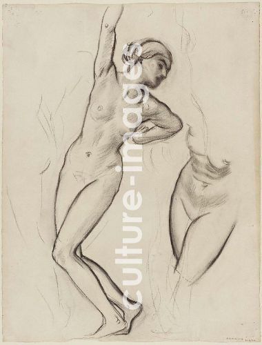 Sketch for Dancing Figures - Central Figure - (MFA Rotunda)