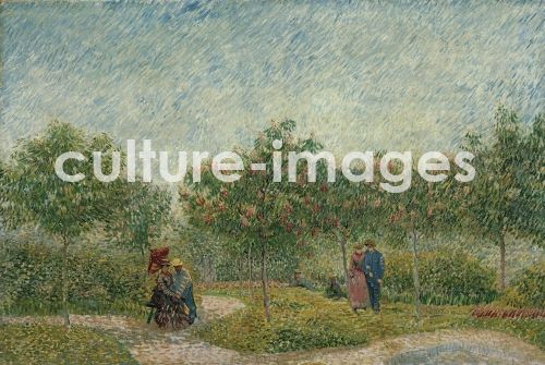 Vincent van Gogh, Garten in Montmartre mit Liebespaar Vincent van Gogh, Garten in Montmartre mit Liebespaar