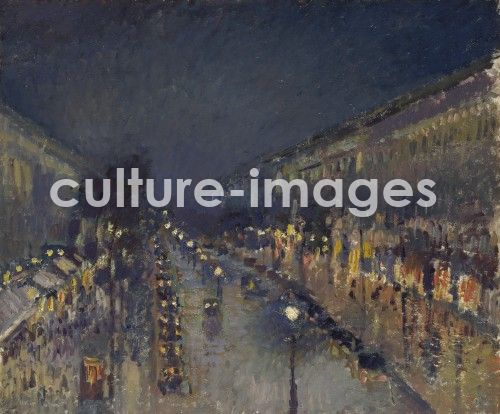 Camille Pissarro, Boulevard Montmartre bei Nacht