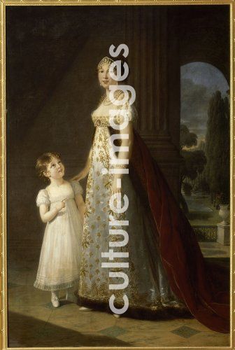 Marie Louise Elisabeth Vigée-Lebrun, Caroline Bonaparte (1782-1839), Königin von Neapel, mit ihrer Tochter, Prinzessin Laetitia