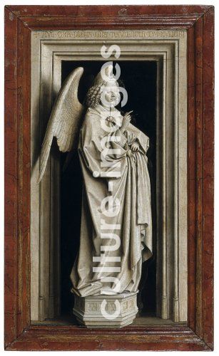 Jan van Eyck, Die Verkündigung (Diptychon, linke Tafel)