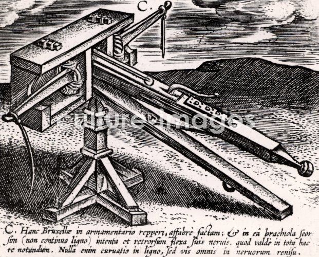 Mechanical crossbow on stand (euthytonon)