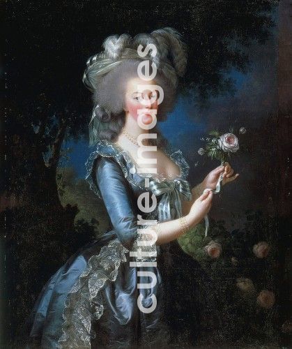 Marie Louise Elisabeth Vigée-Lebrun, Porträt von Marie Antoinette mit einer Rose