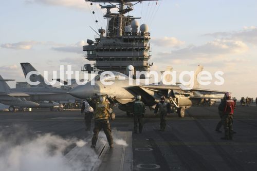 Grumman F-14D Tomcat of USS Theodore Roosevelt USN prepares to take-off