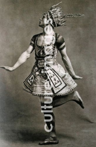 Vaslav Nijinsky im Ballett Der blaue Gott von R. Hahn