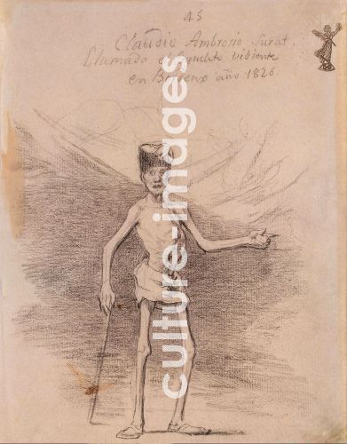 Francisco de Goya, Claudio Ambrosio Surat, bekannt als lebendes Skelett
