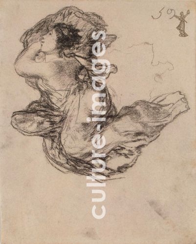 Francisco de Goya, Junge Frau, in der Luft schwebend
