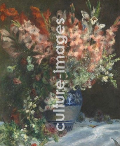 Pierre Auguste Renoir, Gladiolen in einer Vase