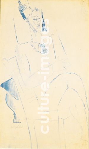 Amedeo Modigliani, Porträt von Jean Cocteau Amedeo Modigliani, Porträt von Jean Cocteau