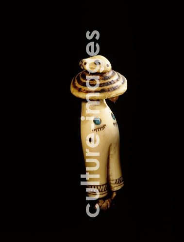 Possibly a drag handle, a toggle or a needlecase representing a seal rising to the surface to breathe Possibly a drag handle, a toggle or a needlecase representing a seal rising to the surface to breathe