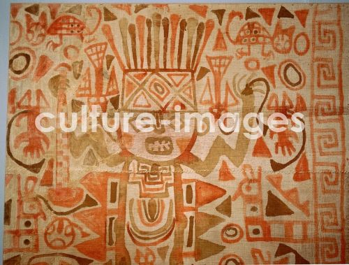 A large, painted textile, common throughout the Late Intermediate Period A large, painted textile, common throughout the Late Intermediate Period