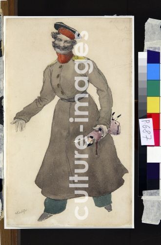 Léon Bakst, Kostümentwurf zum Ballett Die Puppenfee von J. Bayer.