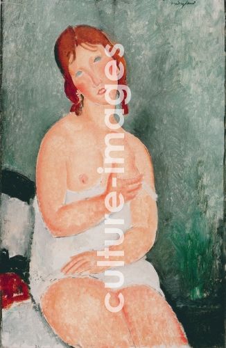 Amedeo Modigliani, Junge Frau im Hemd Amedeo Modigliani, Junge Frau im Hemd