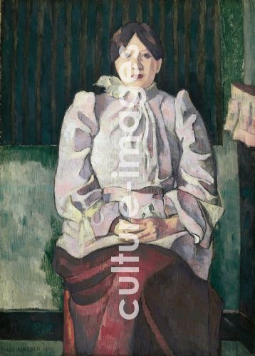Émile Bernard, Porträt von Marie Lemasson. Émile Bernard, Porträt von Marie Lemasson.