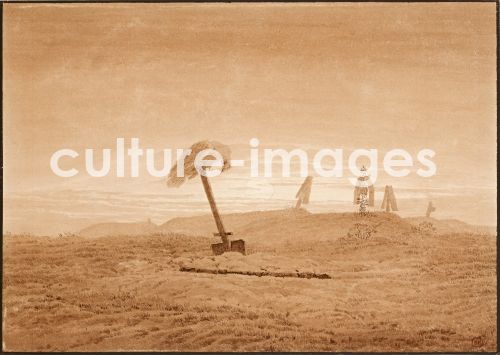 Caspar David Friedrich, Landschaft mit Gräbern