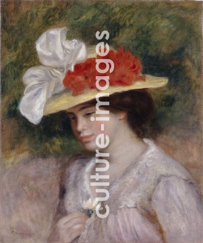 Pierre Auguste Renoir, Frau mit Blumenhut