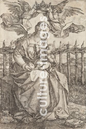 Albrecht Dürer, Madonna von zwei Engeln gekrönt