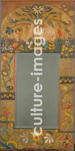 Émile Bernard, Spiegelrahmen, mit Blumen, Pflanzen und Frauenfiguren verziert. Émile Bernard, Spiegelrahmen, mit Blumen, Pflanzen und Frauenfiguren verziert.