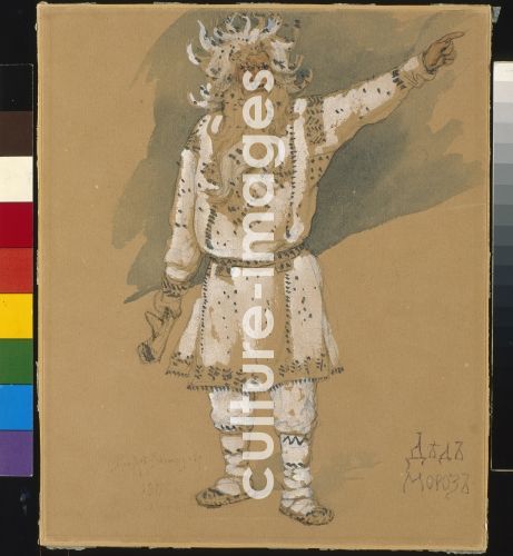 Viktor Michailowitsch Wasnezow, König Frost. Kostümentwurf zur Oper Schneeflöckchen von N. Rimski-Korsakow Viktor Michailowitsch Wasnezow, König Frost. Kostümentwurf zur Oper Schneeflöckchen von N. Rimski-Korsakow