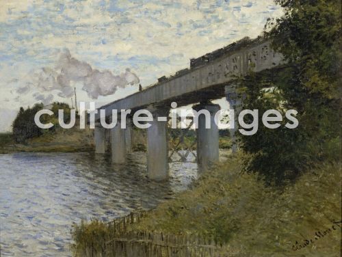 Claude Monet, Die Eisenbahnbrücke von Argenteuil Claude Monet, Die Eisenbahnbrücke von Argenteuil