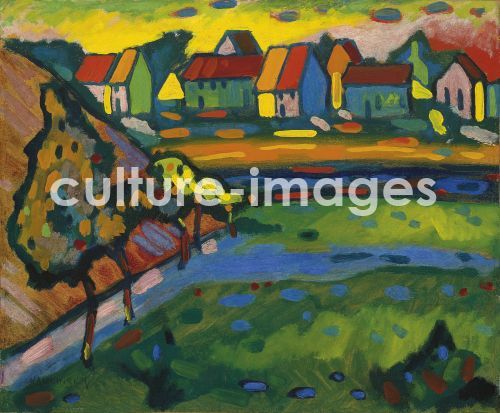 Wassily Wassiljewitsch Kandinsky, Bayerisches Dorf mit Feld