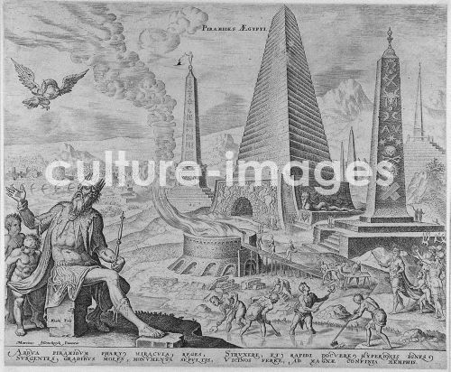 Philipp Galle, Die Pyramiden von Ägypten (aus der Folge Die acht Weltwunder) Nach Maarten van Heemskerck
