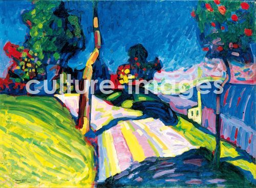 Wassily Wassiljewitsch Kandinsky, Murnau, Kohlgruberstraße Wassily Wassiljewitsch Kandinsky, Murnau, Kohlgruberstraße