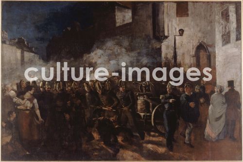 Gustave Courbet, Feuerwehrleute eilen zu einem Brand