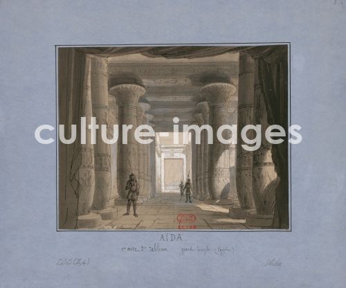 Philippe Chaperon, Bühnenbildentwurf zur Oper Aida von Giuseppe Verdi. Théâtre de l Philippe Chaperon, Bühnenbildentwurf zur Oper Aida von Giuseppe Verdi. Théâtre de l