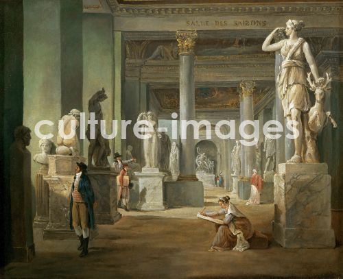 Hubert Robert, La salle des Saisons au Louvre