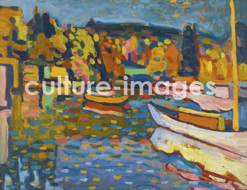 Wassily Wassiljewitsch Kandinsky, Studie für Herbstlandschaft mit Booten