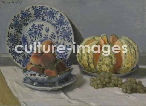 Claude Monet, Stillleben mit Melone Claude Monet, Stillleben mit Melone