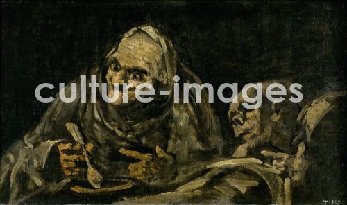 Francisco Goya, Zwei Alte essen Suppe