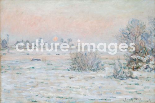 Claude Monet, Wintersonne in Lavacourt Claude Monet, Wintersonne in Lavacourt