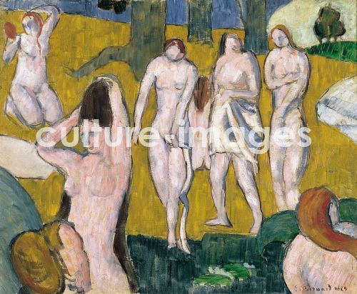 Émile Bernard, Badende Frauen. Émile Bernard, Badende Frauen.