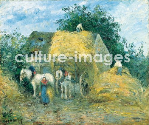 Camille Pissarro, Der Heuwagen, Montfoucault