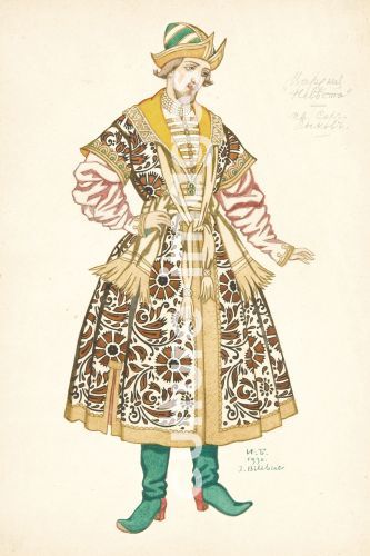 Iwan Jakowlewitsch Bilibin, Kostümentwurf zur Oper Die Zarenbraut von N. Rimski-Korsakow